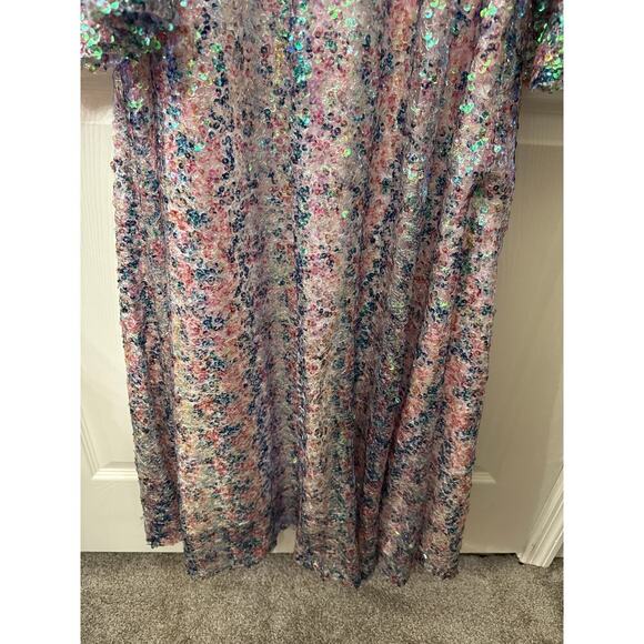 NWT Buddy Love Sequin Colette Long Sleeve Maxi Dress in Flash, S - Picture 10 of 12